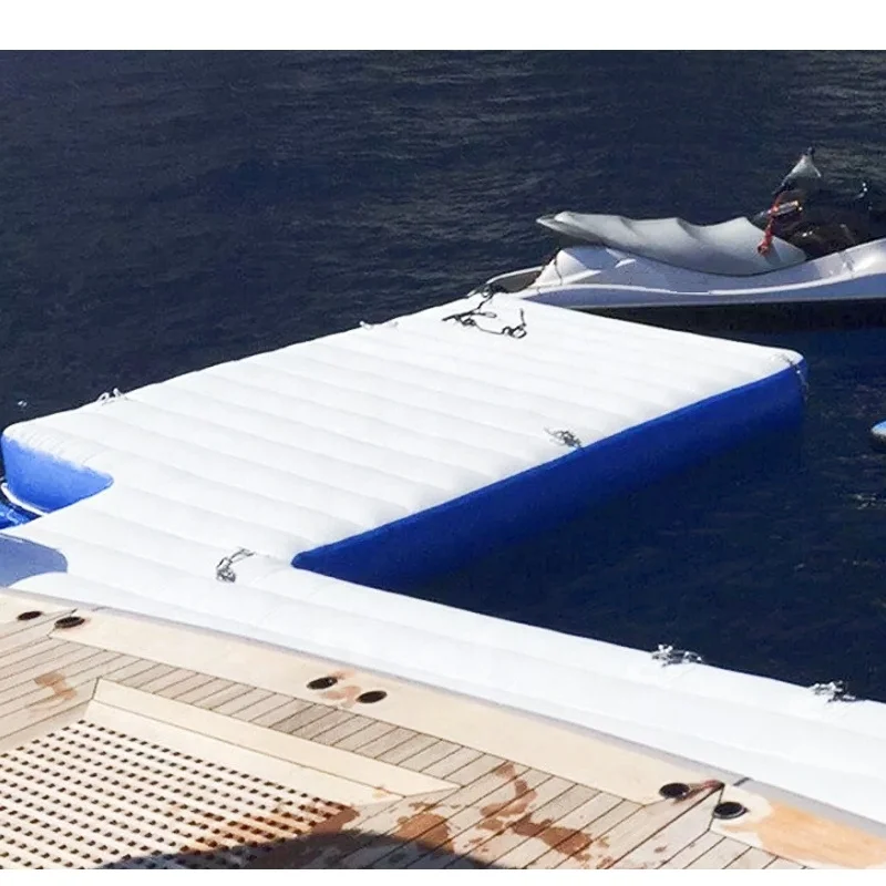 Inflatable Jet Ski Dock Floating Swim Island Floating Raft Inflatable Foil Water Jet Ski U Dock Floats