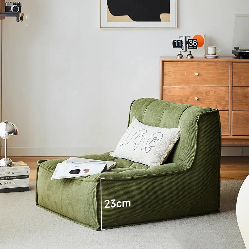 Fabric Vintage Nordic Sofa Bean Bag Tatami Reading Recliner Sofa Human Designer Sillon Relax Reclinable Para Salon Furniture image 3