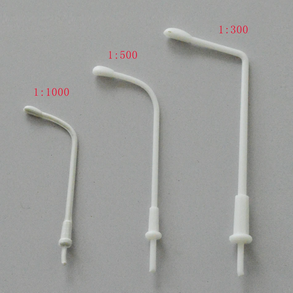 100 szt. Miniaturowe Lampy Uliczne Model 1:300 1:500 1:1000 Plastik ABS Światło do Samodzielnego Montażu Modelu Kolejowego/Powierzchni Piaskowej/Dioramy