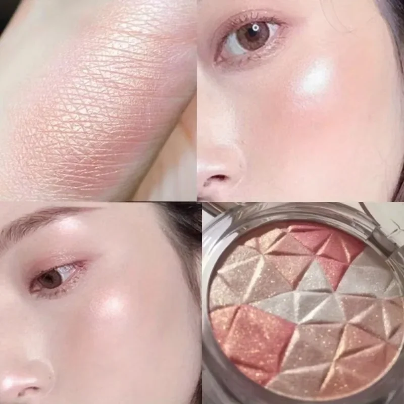 지속되는 쉬머 하이라이터 파우더 매트 진주 빛 글리터 브라이트 페이스 컨투어 팔레트 여성 화장품