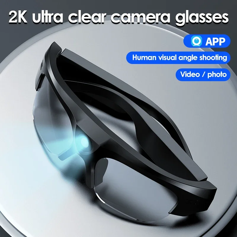 Smart 4K glasses, WiFi sunglasses camera, smart home secret camera, mini camera for shooting and recording videos