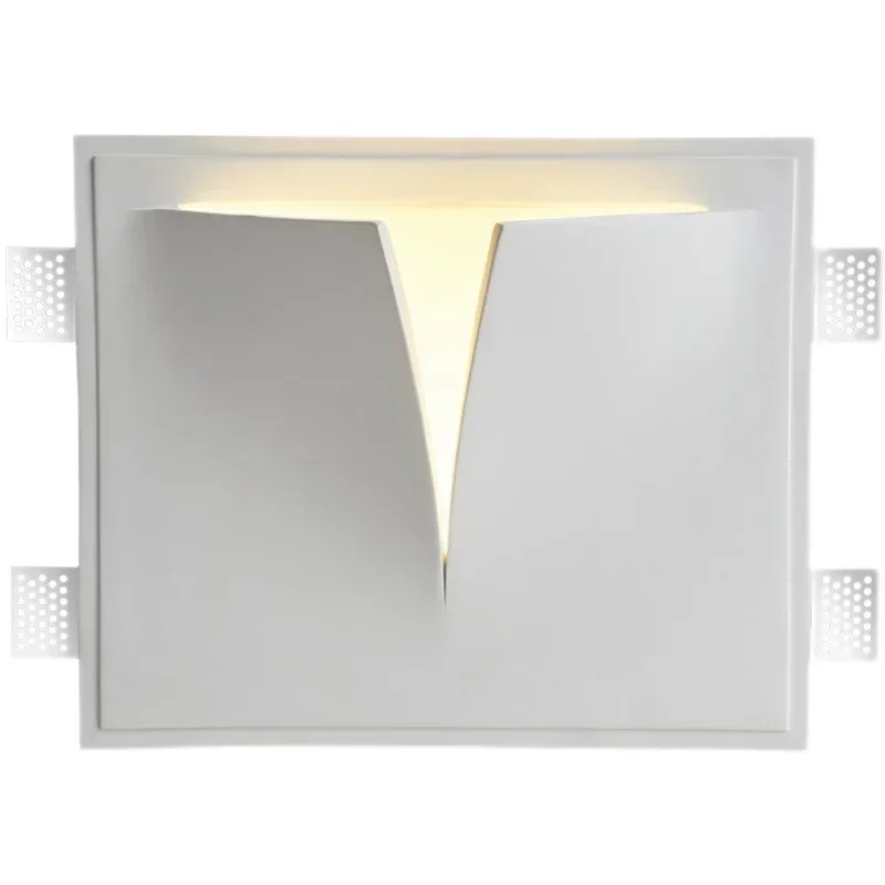 Minimal embedded borderless living room wall lamp, corridor background wall, wall washing gypsum lamp, bedroom bedside lamp
