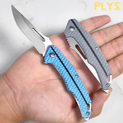 Stainless steel mini folding knife defence portable camping folding knife sharp high hardness fruit knife demolition