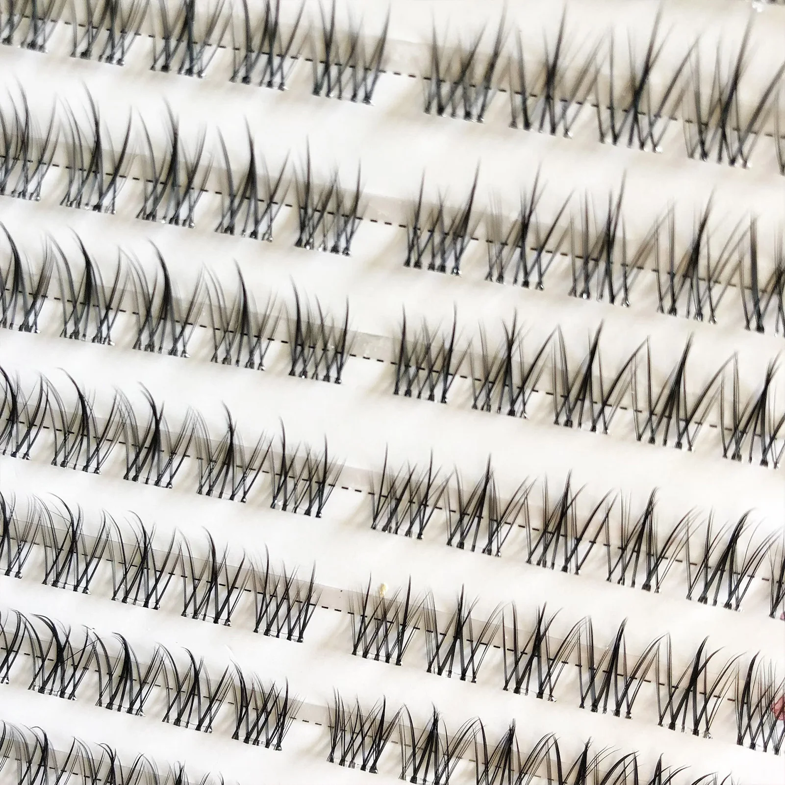 Zestaw sztucznych rzęs w stylu księżniczki z klejem, zabezpieczającym i utrwalającym, naturalne rzęsy w kępkach do przedłużania, idealne na cosplay, imprezy i do codziennego makijażu.