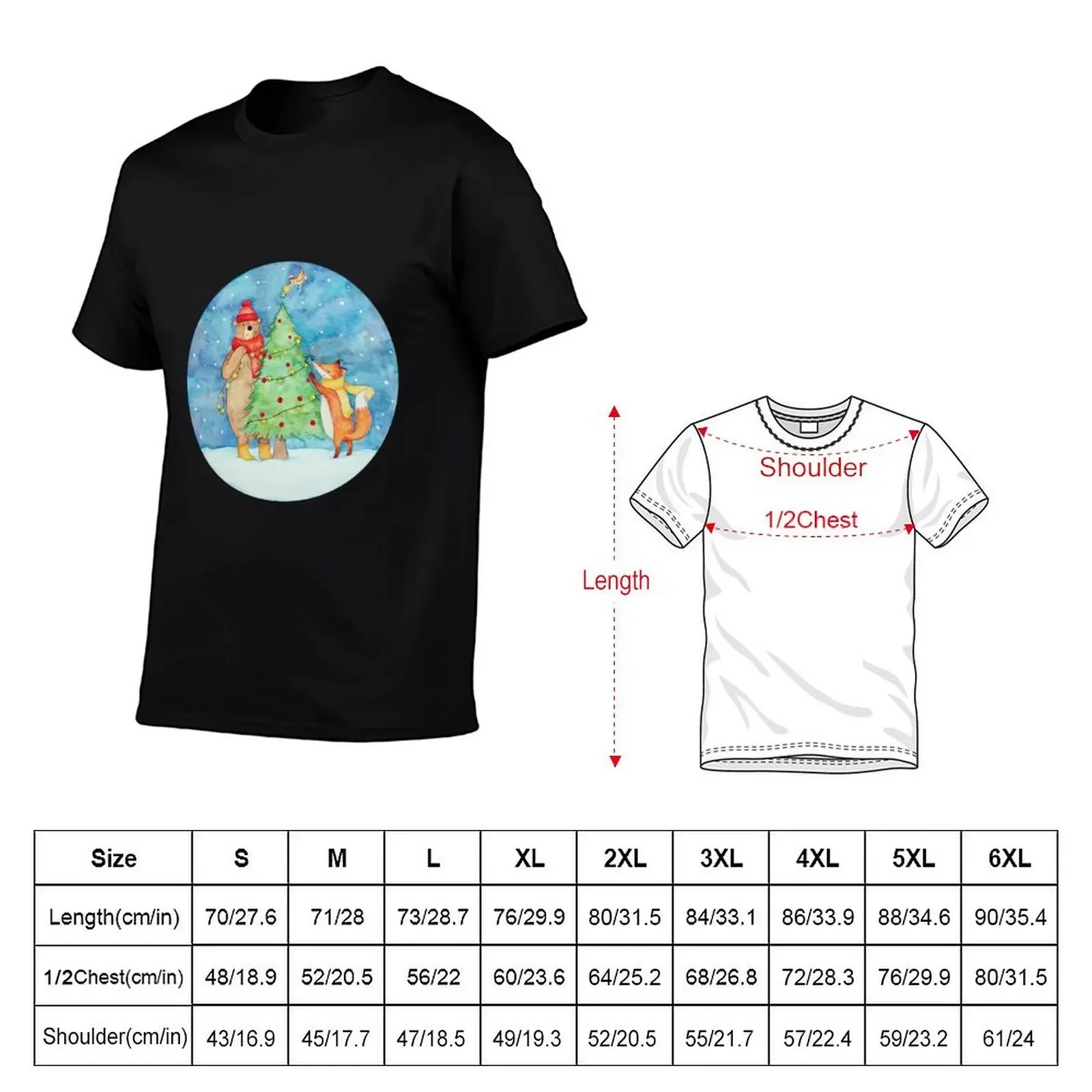 Christmas Decorating Friends Long Sleeve T-Shirt vintage anime shirt kawaii clothes animal prinfor boys workout shirts for men