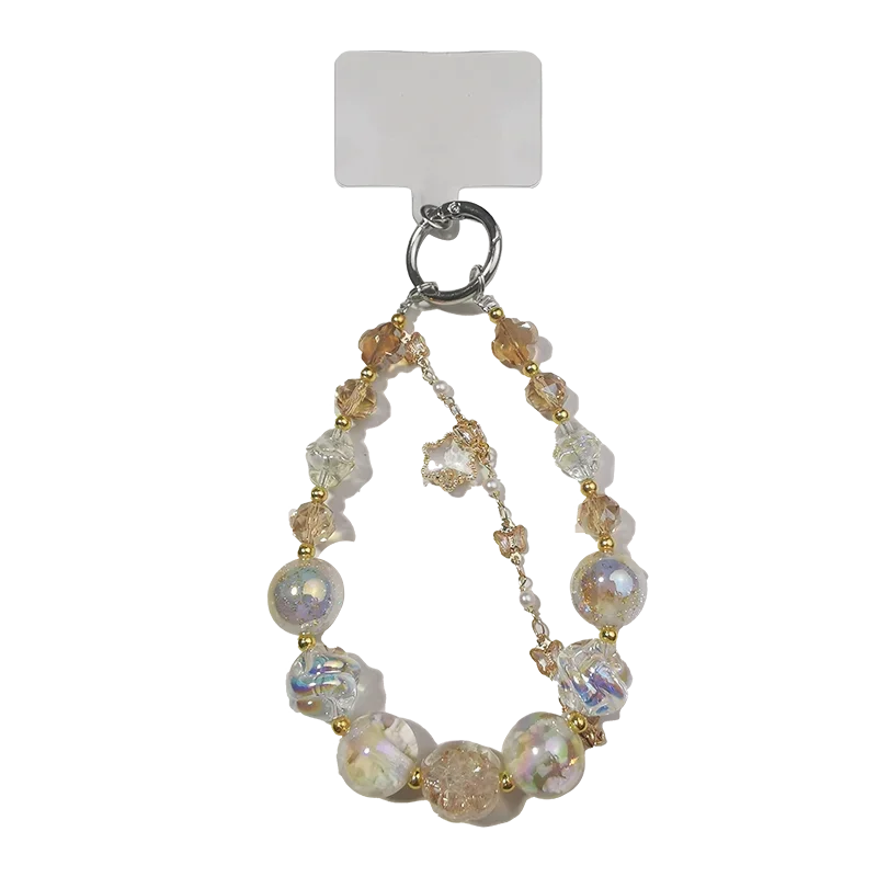 Smycz do telefonu komórkowego Dream Starry Crystal Bead Bransoletka z paskiem na nadgarstek Krótkie etui na telefon komórkowy z klipsem Uniwersalna chusta — zdjęcie produktu 7