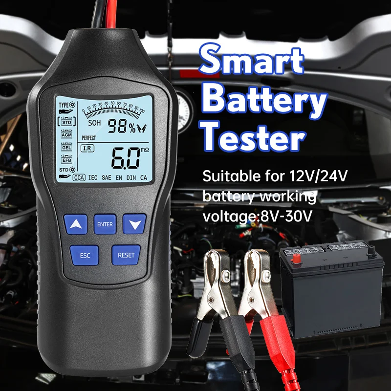 1/2Pcs BAT88112v 24v Auto Batterie Tester Automotiva Comprobador De Baterias Monitor Diagnose für Fahrzeuge Werkzeuge Zubehör