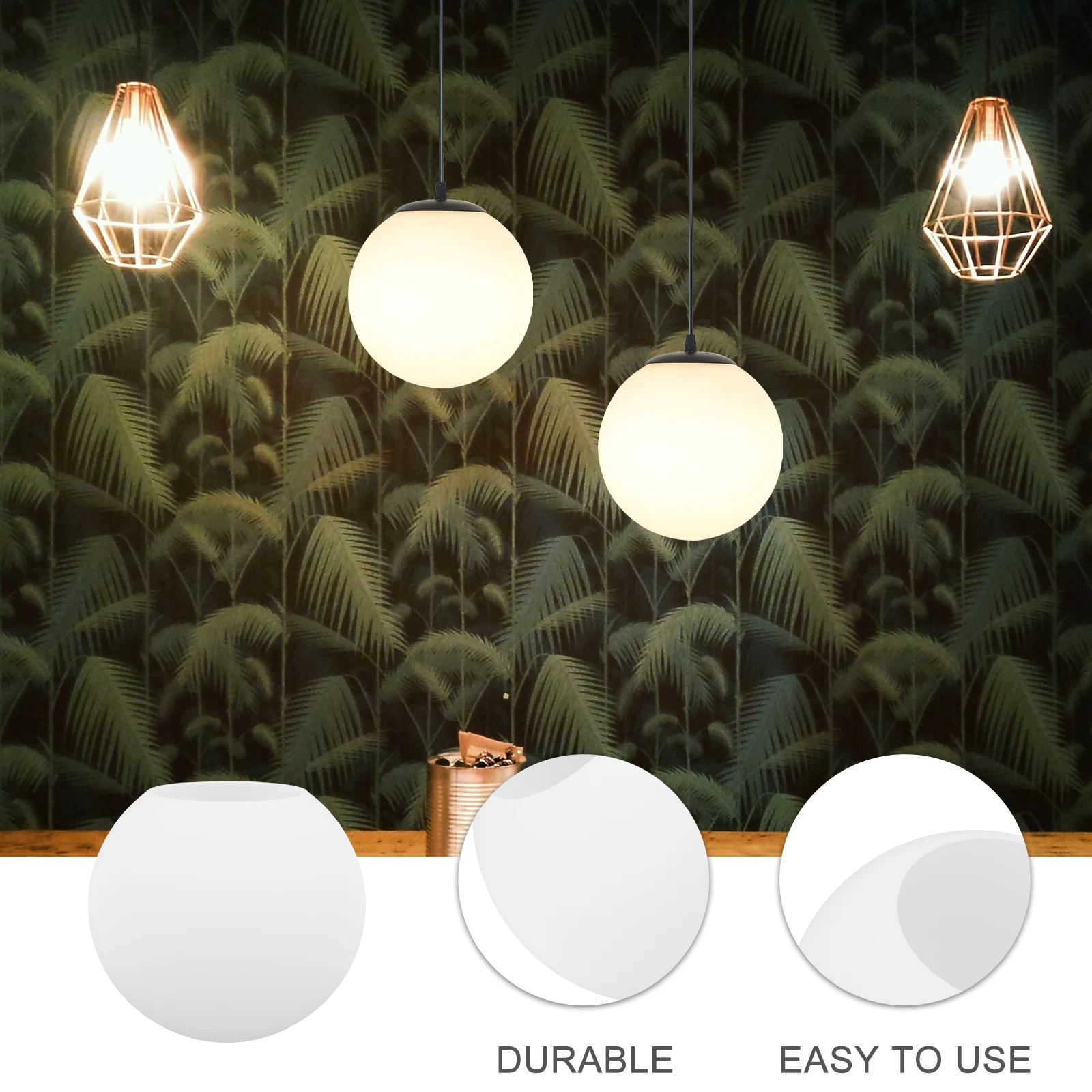 

Glass Lamp Globes Replacement Lustre Pour for Light Fixture Sphere Shade Shades