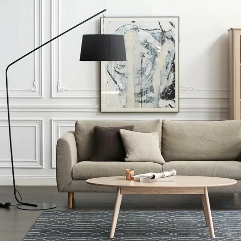 Modern Minimalist Fishing Floor Lamp Metal Creative Nordic Bedroom Model Room Villa Homestay Living Room Table Lights Luminaires