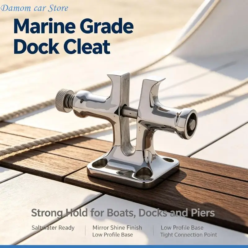 A2UC Marine Deck Cleat 316 Stainless Steel Fitting for Dock Line Use