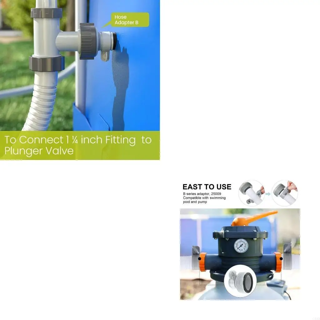 

2Pcs/4Pcs Pool Drain Adapter Pool Hose Adapter for Pumps Saltwater System C5AD