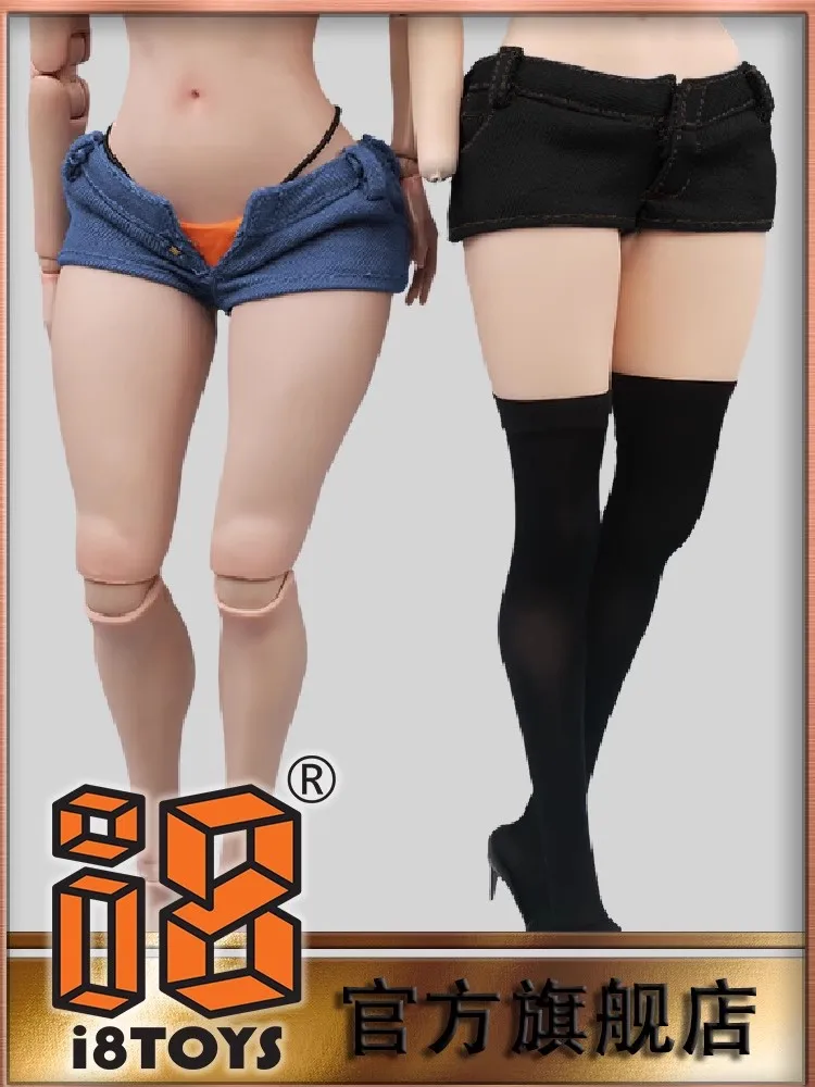 i8Toys i8-H005 C 1/6 أنثى الجندي القمم الدنيم السراويل جوارب الحرير لعبة مجسمة صالح 12 ''عمل الشكل الجسم في الأوراق المالية