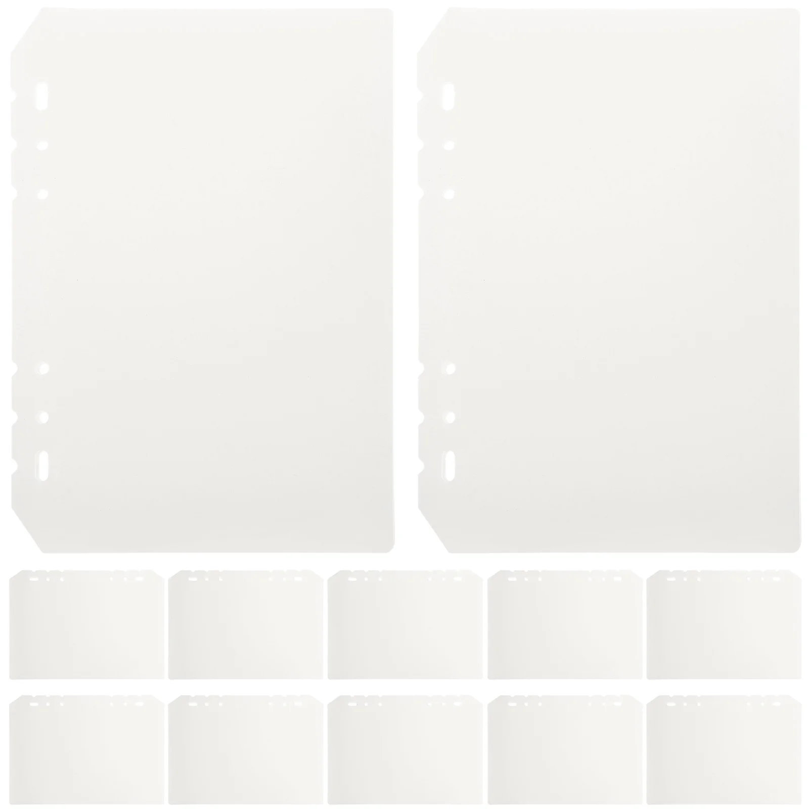 12 Buah Pembatas Binder Bahan PP Loose-Leaf 6 Lubang Penanda Halaman Notebook untuk Pembatas Binder Jurnal Tab Notepad