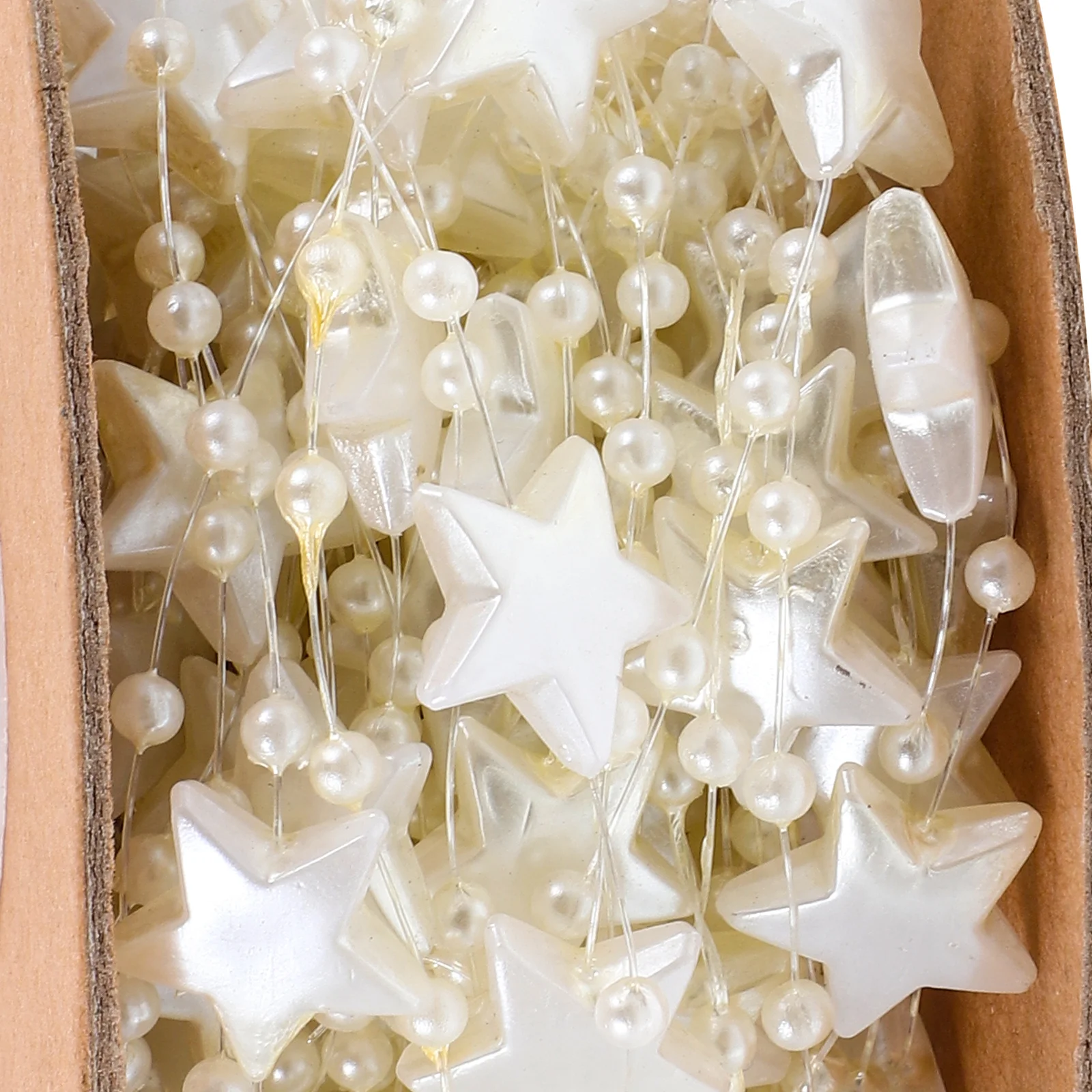 

1 Roll Five-Pointed Star Beaded Chain Star Shaped Pearl String DIY Supply Decorative Chain Craft Making Hair Jewelry Material