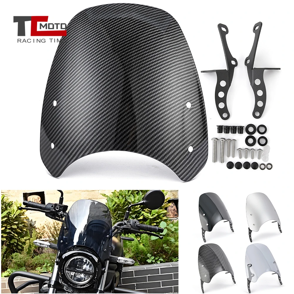 Windschutzscheibe Windschutzscheibe für Kawasaki Eliminator 500 2024-2025 Eliminator 500 Motorrad Windschutz Verkleidung