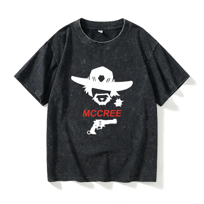 

Mccree Dva Rabbit Online Game Tirt ort Sve round Ne Large Size ex Cotton Cool Sle Summer Tirt