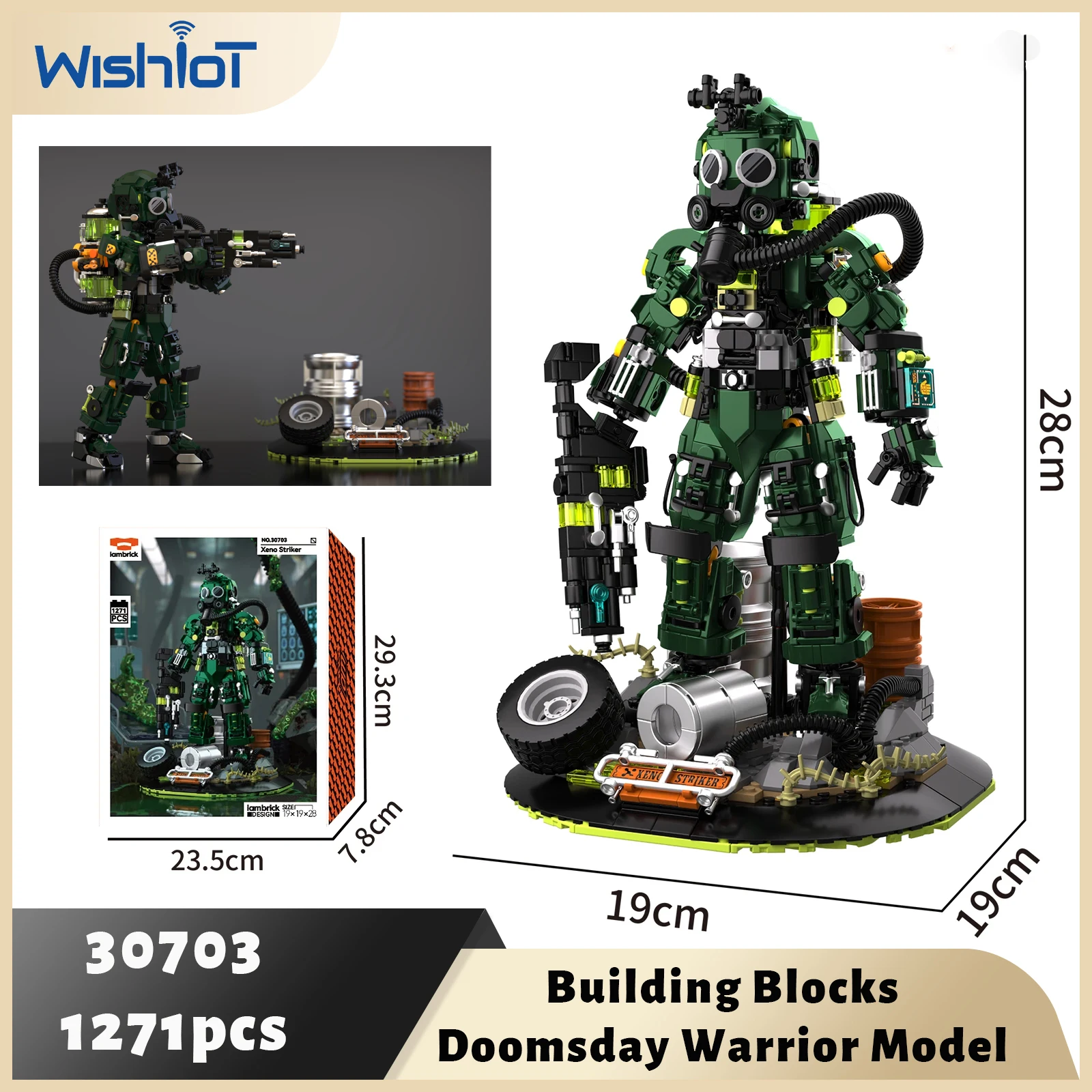 

1271 шт. Xeno Striker строительные блоки спасательная команда солдаты фигурка модель апокалиптический стиль сцена настольные украшения головоломка игрушка в подарок