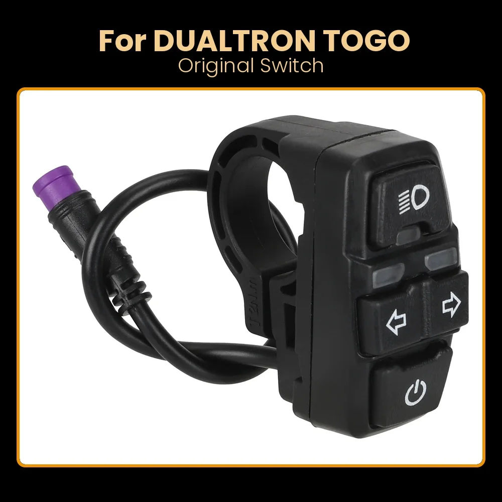 

Multi-Function 4-in-1 Switch for DUALTRON Togo Electric Scooter Lights Horn Turn Signal Handlebar Button Replacement Parts