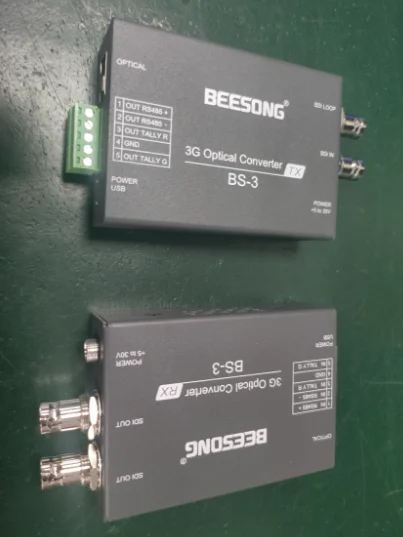 

Оптоволоконный конвертер 3G SDI видео с входом и луповым выходом, обратным RS485, двойным цветным тали-сигналом, питанием Type-C, дальностью 10 км (передатчик-приемник)