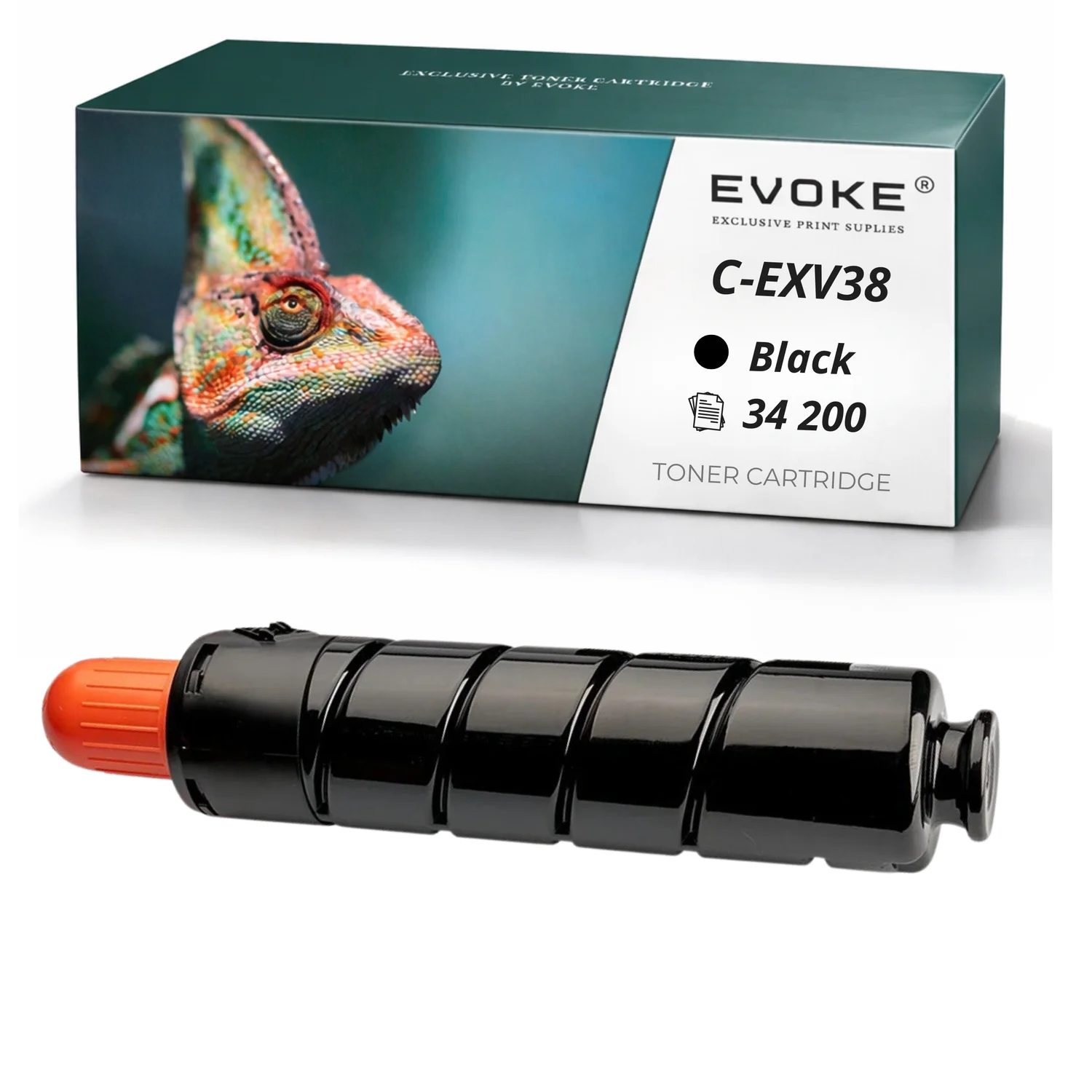 Evoke Compatibele Toner voor Canon C-Exv38 Cexv38 4791B002 Zwart 34200 Pagina's Ir 4051/4045/4251/4245