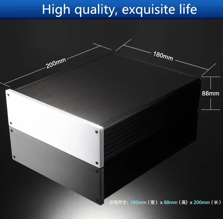 case size 180*88*250mm Mini aluminum amplifier chassis/2U amplifier case instrumentation shell/ AMP Enclosure / case / DIY box