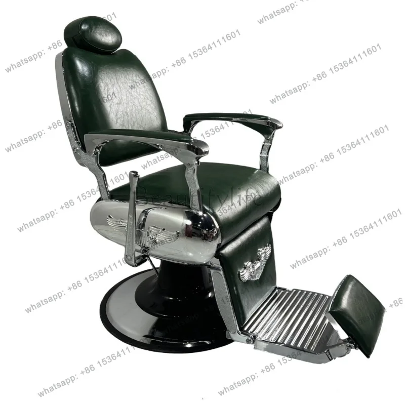 Barber shop chair light luxury high-end liftable rotating oil head chair
