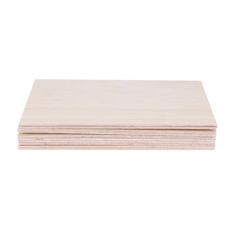 WOWFU-100Pcs Balsa Wood Sheets Wooden Plate 150 X 100 X 2Mm For House Ship Craft Model DIY
