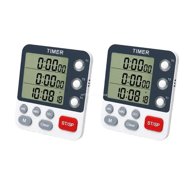 Professional 3 Channel Countdown Timer ABS Three Channel Timer Memory Function Dropship