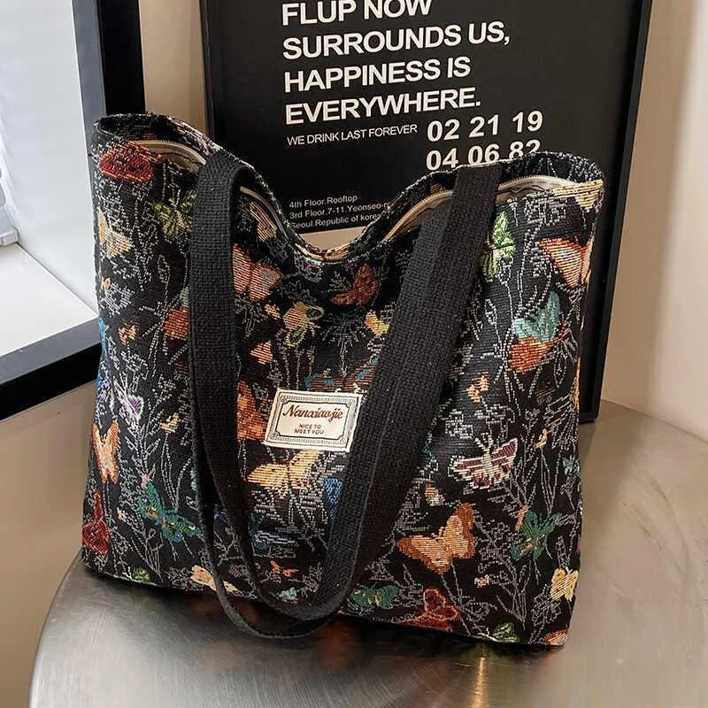 

Вместительная холщовая сумка-тоут 2026: Новая модная сумка через плечо для студентов, для поездок и занятий