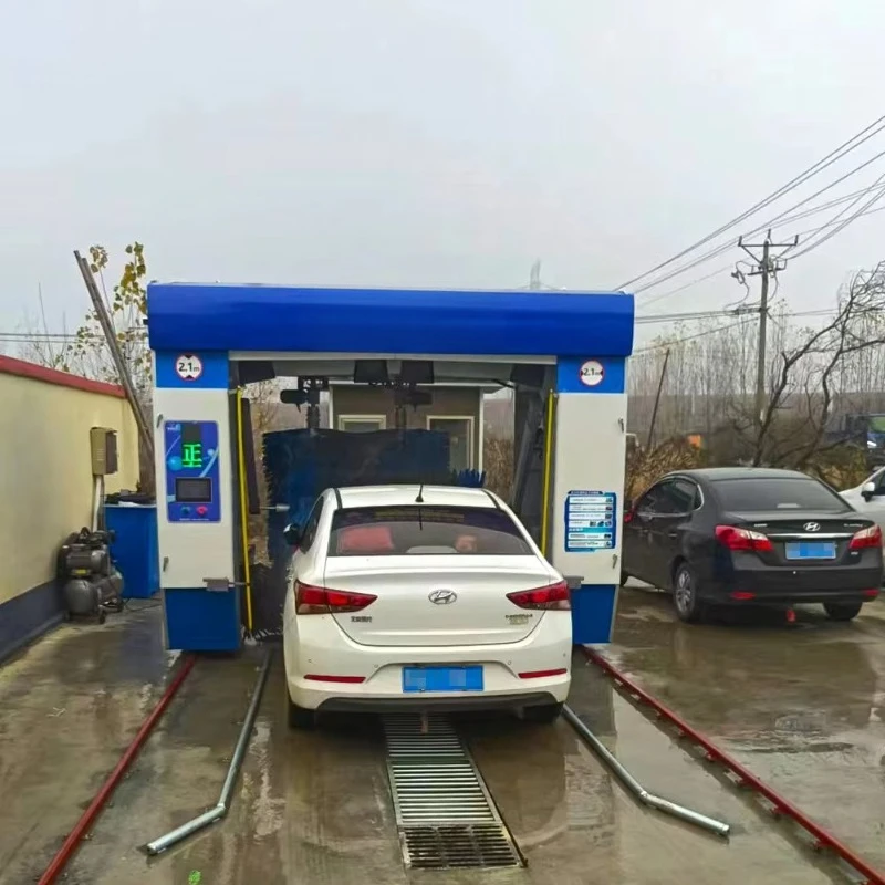 Commercial Reciprocating 5 Brush Car Washer, Fully Automatic Electric Car Washing Equipment Equipped With Strong Dryer