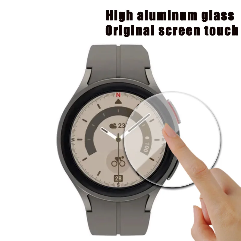 الزجاج المقسى لسامسونج غالاكسي ساعة 5 برو 45 مللي متر مقاوم للماء الزجاج المقسى حامي الشاشة فيلم لمشاهدة 4/5 40 مللي متر/44 مللي متر