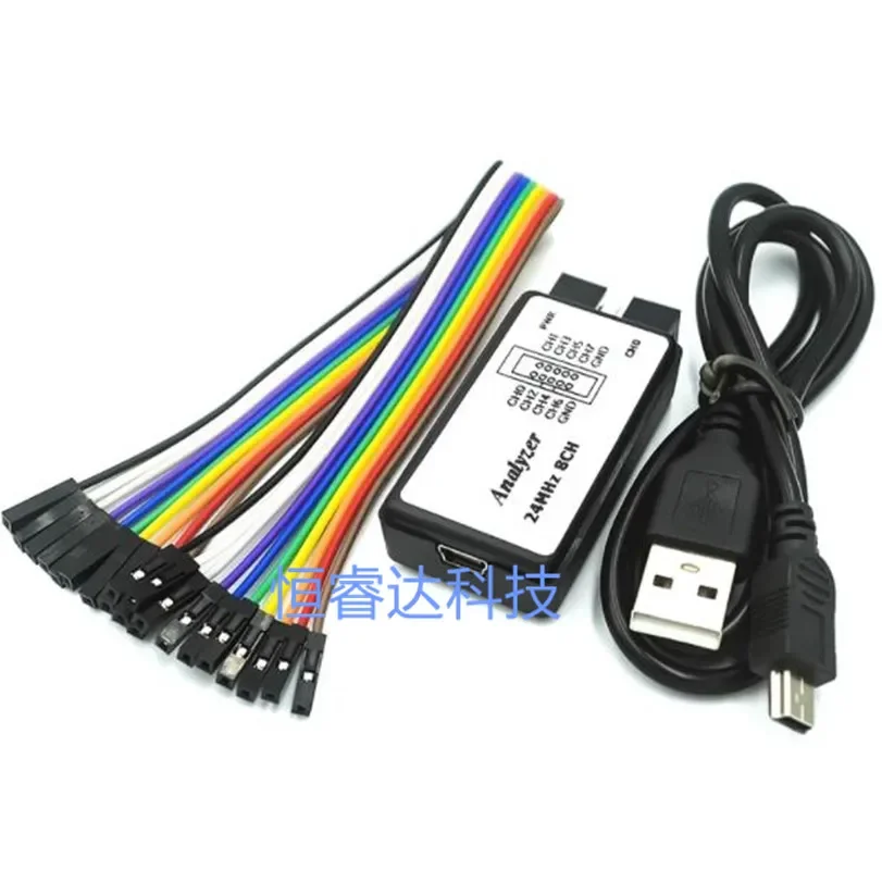 USB Logic Analyzer 24MHz 8 Channel 24M/seconds Logic Analyzer Debugger For ARM FPGA Logic Analyzer Logic 24M 8CH