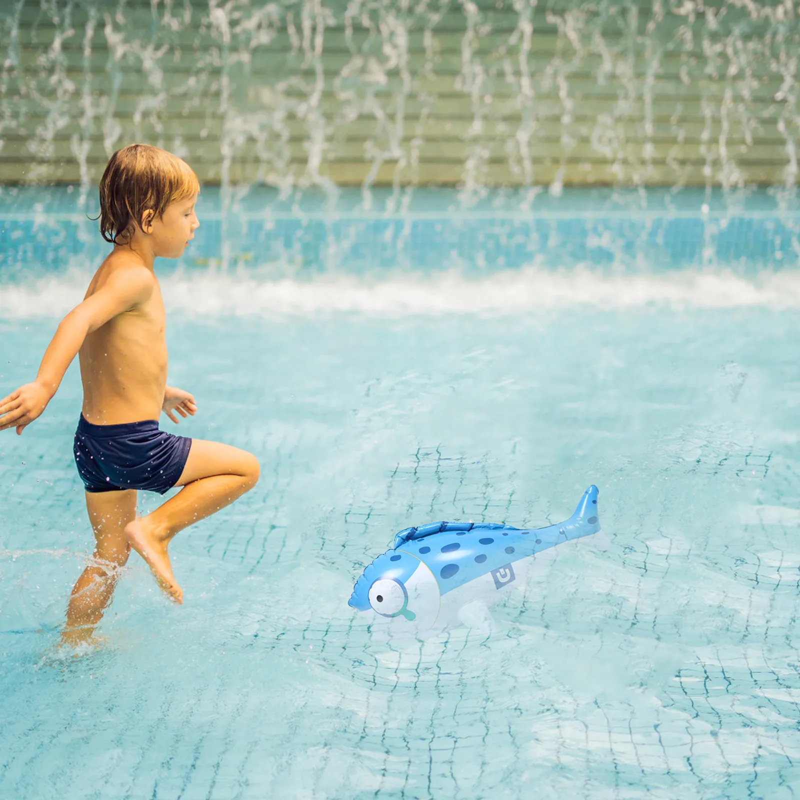 3-teiliges aufblasbares Fisch-Set – Niedliche aufblasbare schwimmende Fischform-Poolliege – Wasserspaß für Kinder – Tropische Partydekorationen