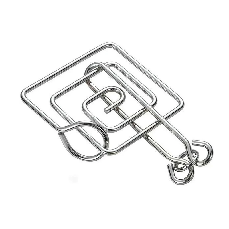 Metal Brain Teaser Steel Puzzles for Adults Kids Magic Tricks IQ Challenge Disentanglemen Iron Link Unlock Interlock Game