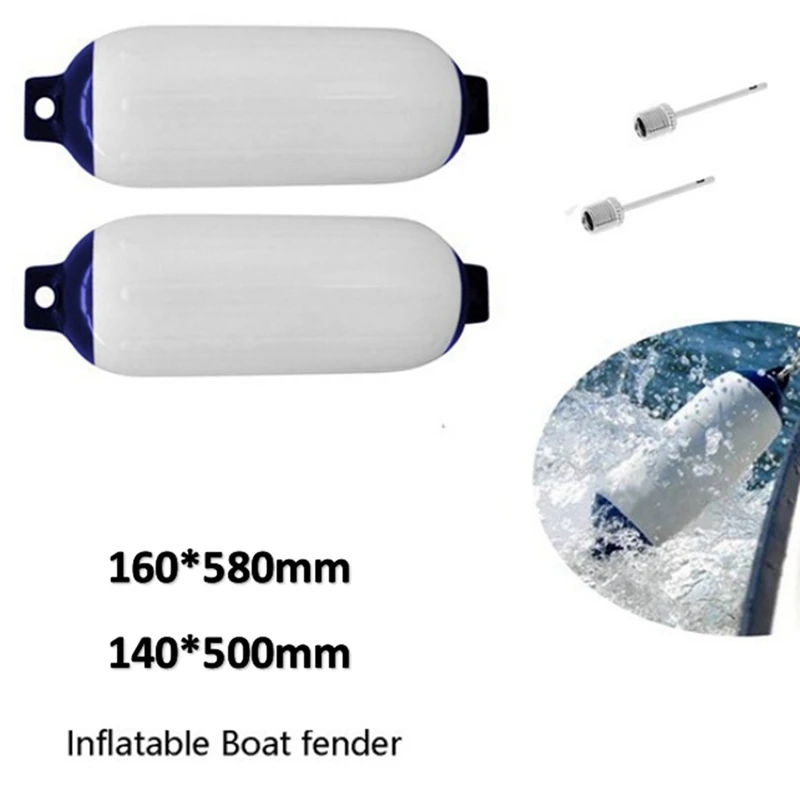 6X Inflatable Boat Fender PVC Boat Anchor Bumper Marine Boat Fender For Boat, Sailboat, Cuddy Etc,(6.5X23 Inch)