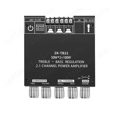 2x50W+100W Stereo Audio Receiver Amplifier Board CS8673E/TPA3116D2 Chip 2-in-1 Power Amplifier Board Bluetooth-compatible 5.0