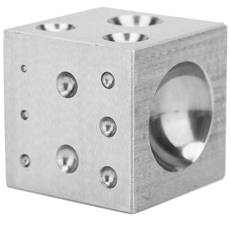 Steel Dapping Doming Block, Steel Dapping Block Steel Square Die Steel Dapping Cube For Jewelry Making