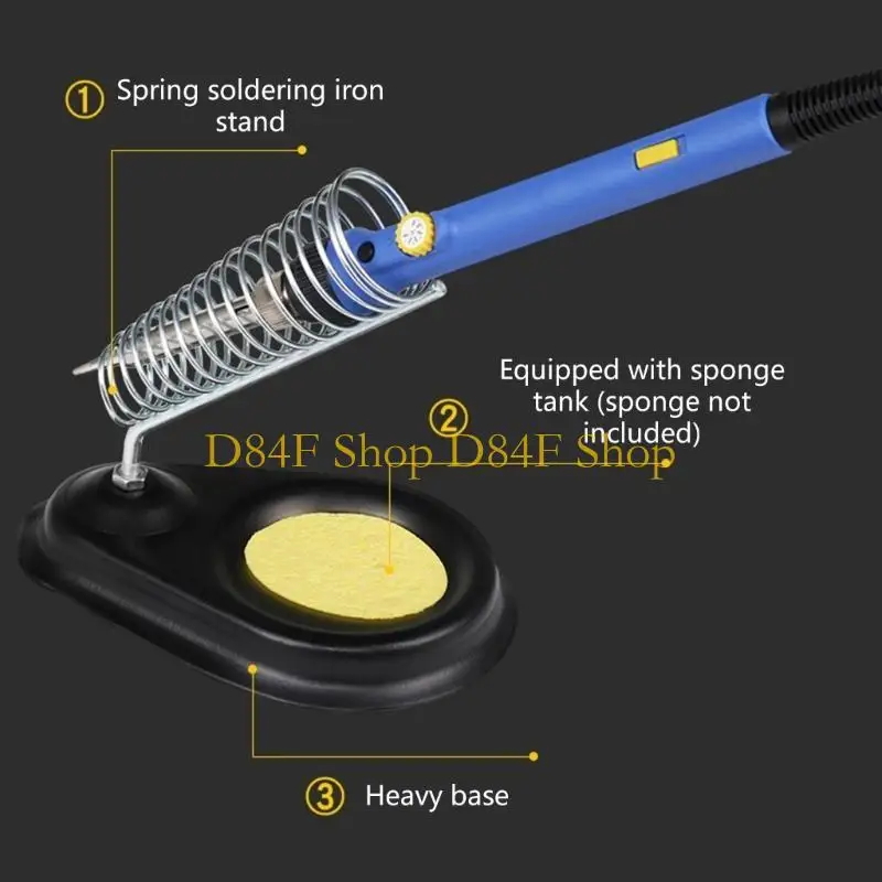 D84F Heavy Cast Soldering Iron Base Stand for DIY Projects Electronics Repair Welding Platform