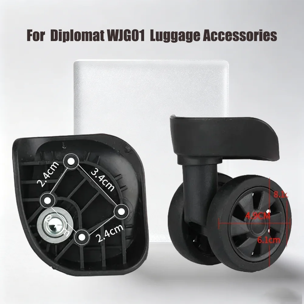 Universal Travel For Diplomat WJG01 Suitcase Swivel Wheel 360 Degree Silent Rotation Wear Resistant Rubber Luggage Spare Parts