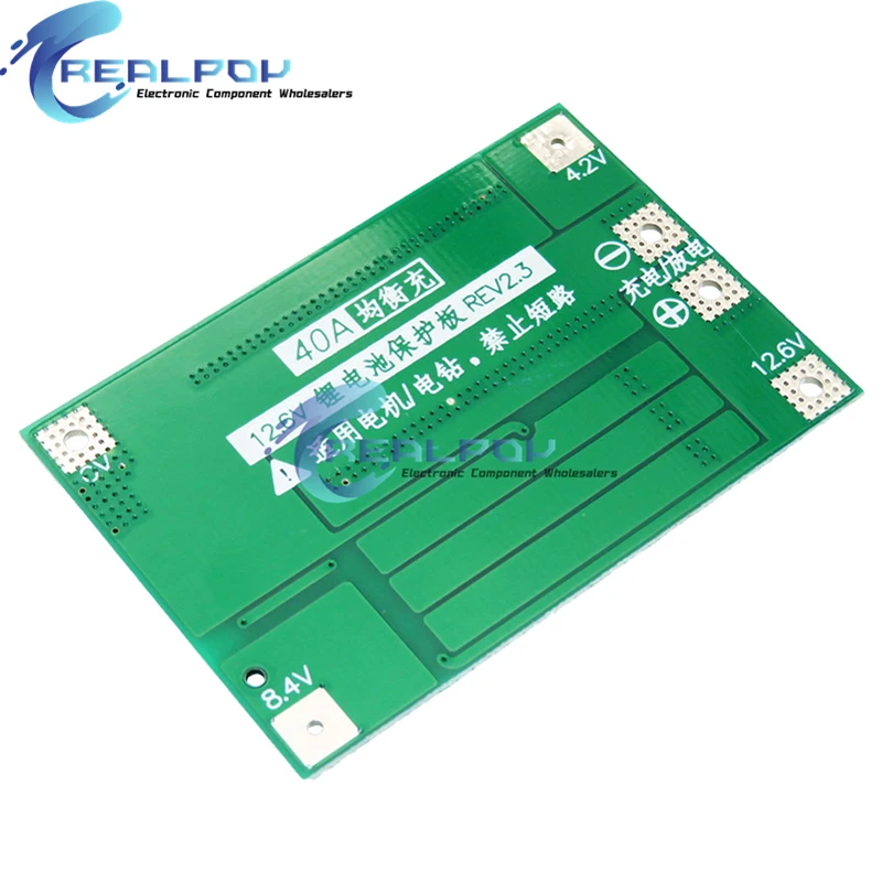 3S 40A BMS 11.1V 12.6V 18650 lithium battery protection Board with balanced Version for drill 40A current Enhance/Balance