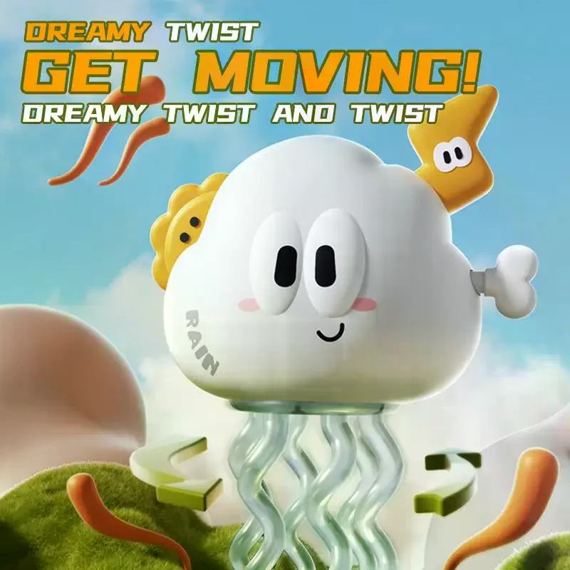 インタラクティブクラウドタコデスクトップゼンマイおもちゃ：感覚刺激、穏やかな遊び、集まりに最適