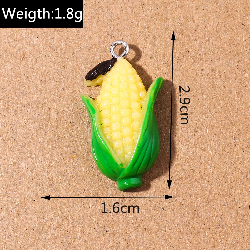 10 stücke niedliche 3d simulierte Sonnenblumen kerne bezaubert Gemüse frucht anhänger für die Herstellung von Ohrringen Halskette DIY Kinder schmuck geschenke – Detail 8