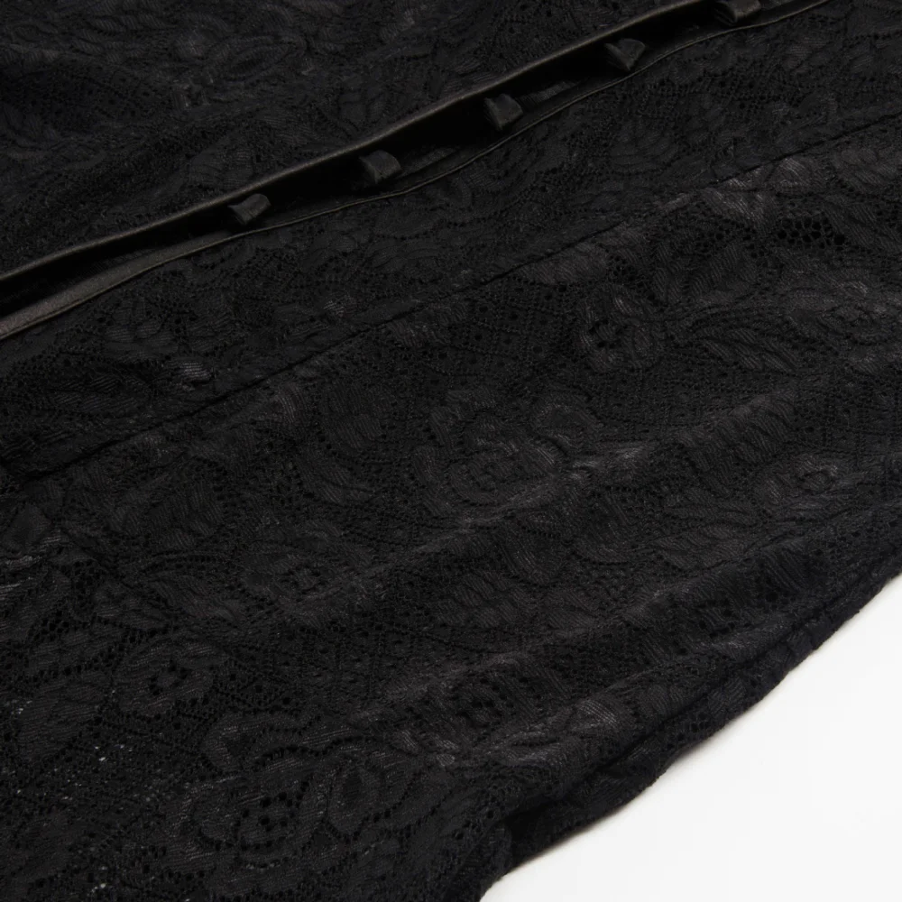Women Vintage Gothic Ruffled Sleeve Lace Dress Victorian Hooded Lace Lolita Dress for Adult Halloween Party Stage Costumes
