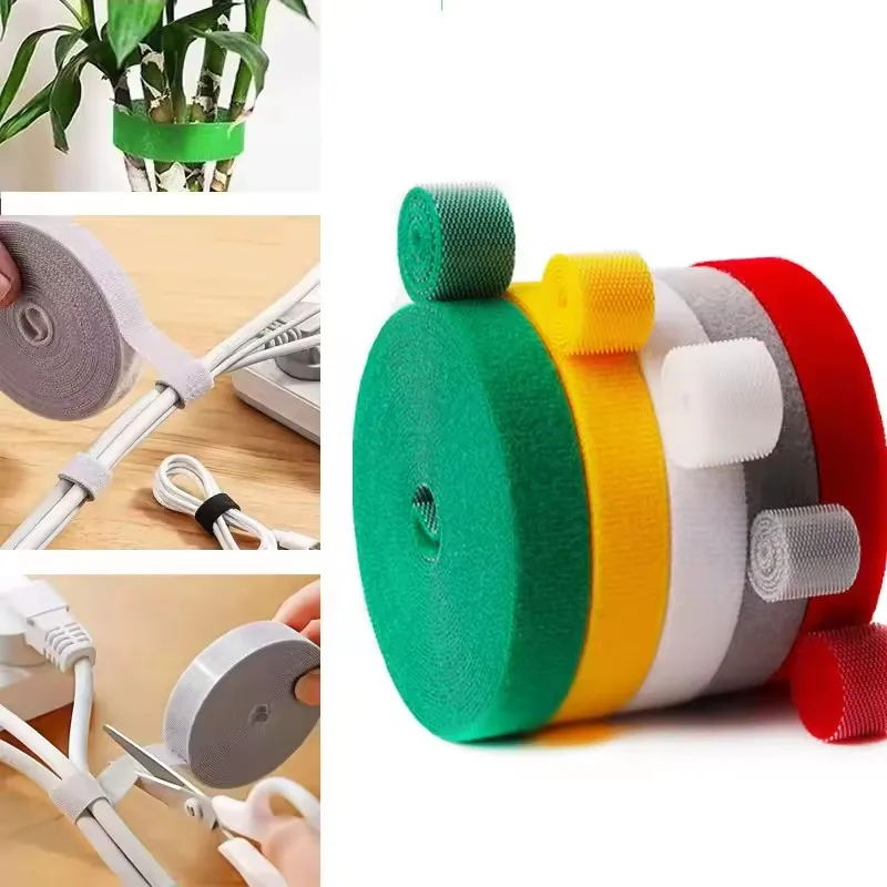 1/5m Cable Organizer Cable Management Wire Winder Tape Earphone Mouse Cord Management Ties Protector for iPhone Xiaomi Samsung