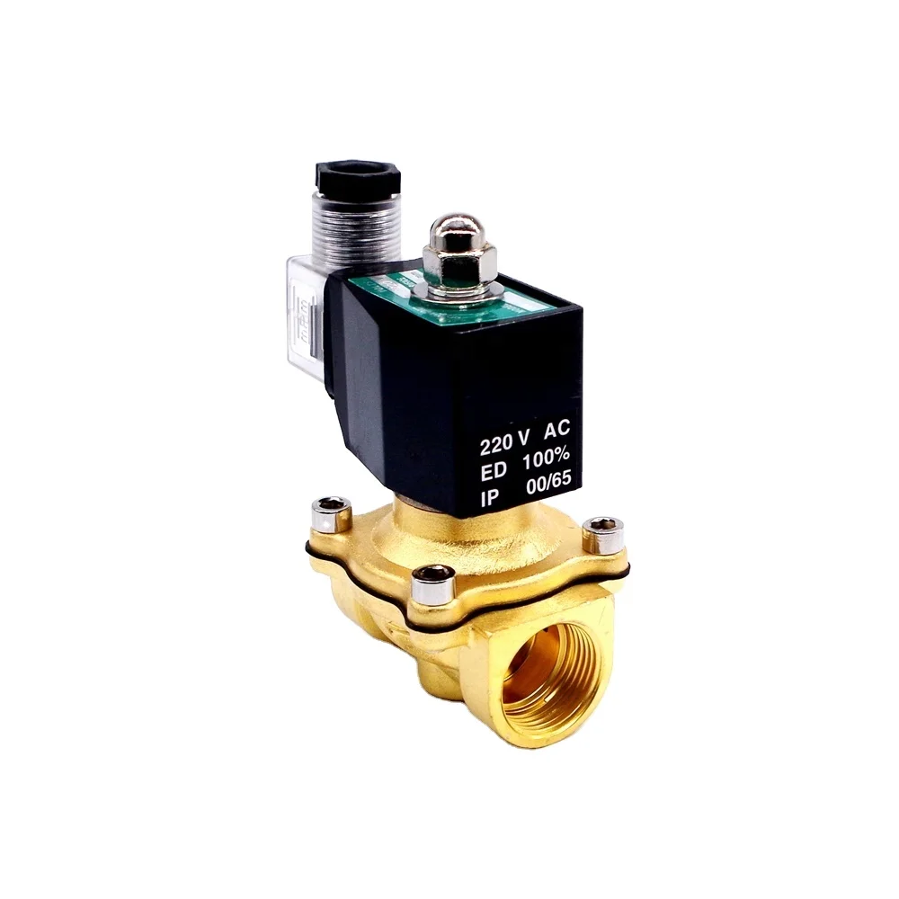 

1/2 Inch Brass CO2 Nitrogen Gas Solenoid Valve DC 24V with Pilot Structure