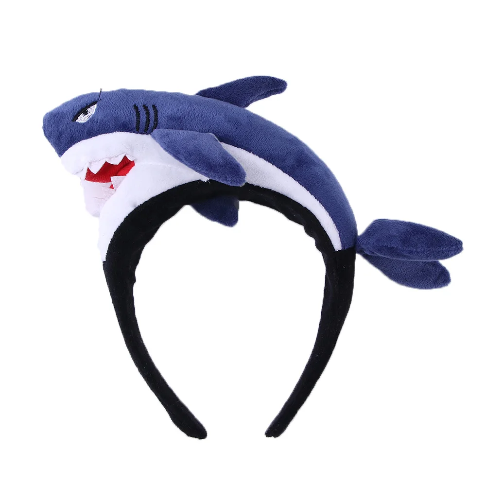 

Cute Students Washing Face Animals Women Dinosaur Headbands Hairband Cartoon Hair Hoop Shark Fish