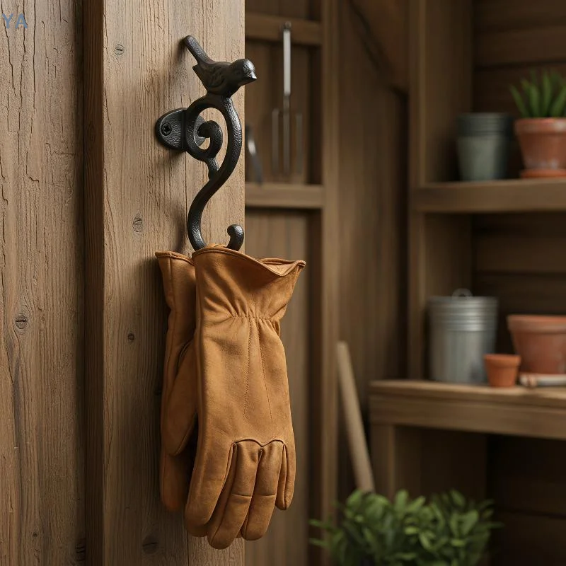 【SA】Vintage Rustic Cast Iron Wall Hook Heavy Duty Decorative Mounted Rack for Entryway Coat Backpack Hat Organizer