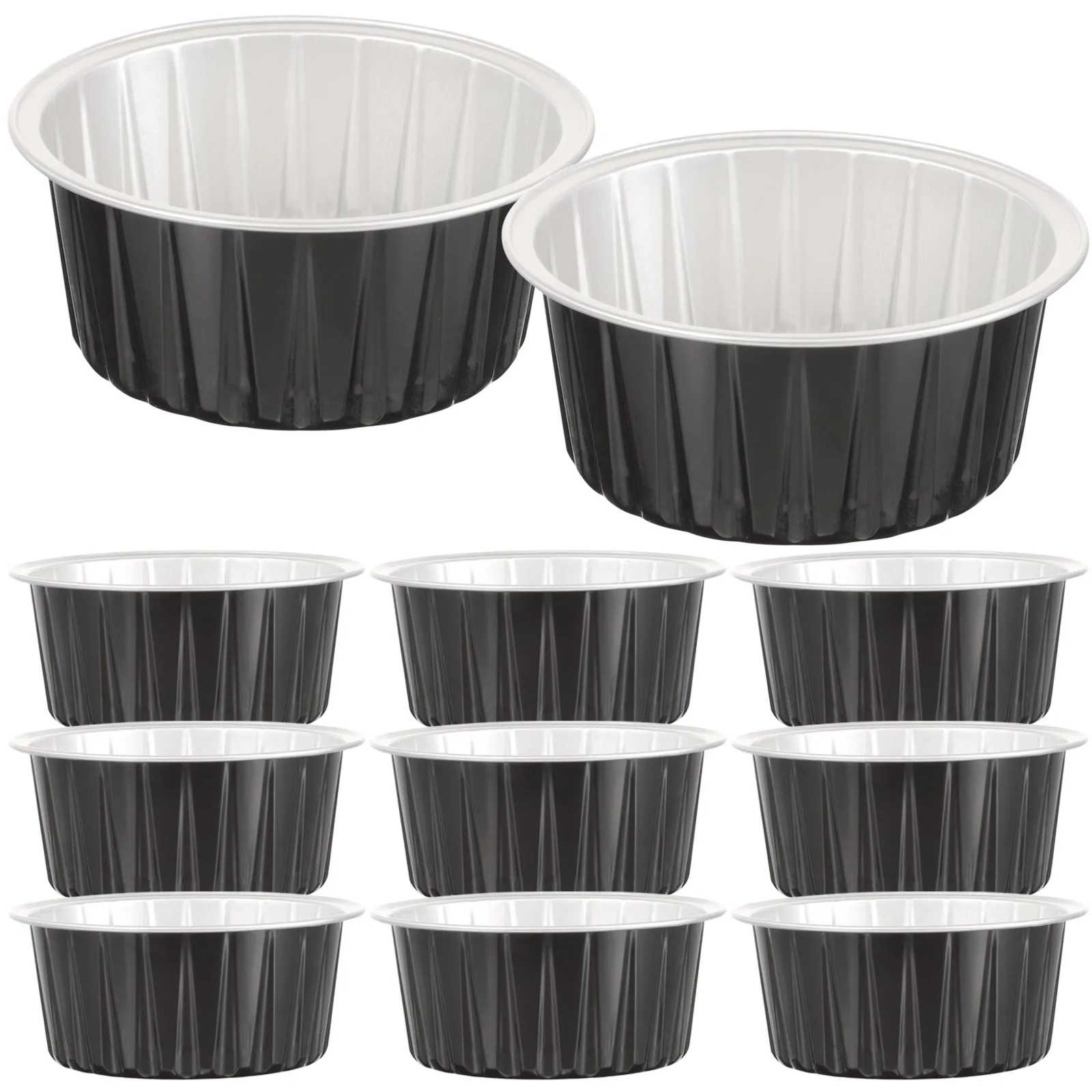 

50 Pcs Aluminum Foil Cups Baking Molds Cupcake Cases Disposable Paper Tin Liners For Dessert Making Cake Tools Storage Friendly