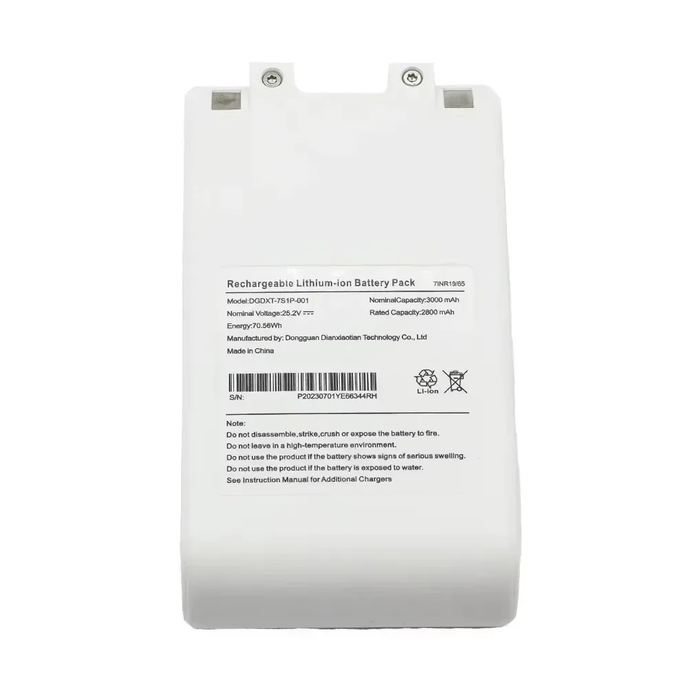 For Xiaomi G9 G10 1S R10 Vacuum Cleaner Parts Lithium Ion Battery Pack 25.2V 5000mAh P2046-7S1P-BC