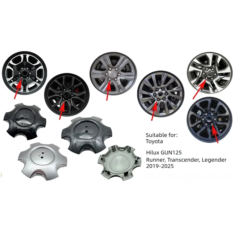 4Pcs Hubcaps For Toyota Hilux 2018-2024 Wheel Rim Center Cover Protector